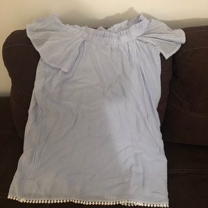 Light Blue Off-the-Shoulder Dress